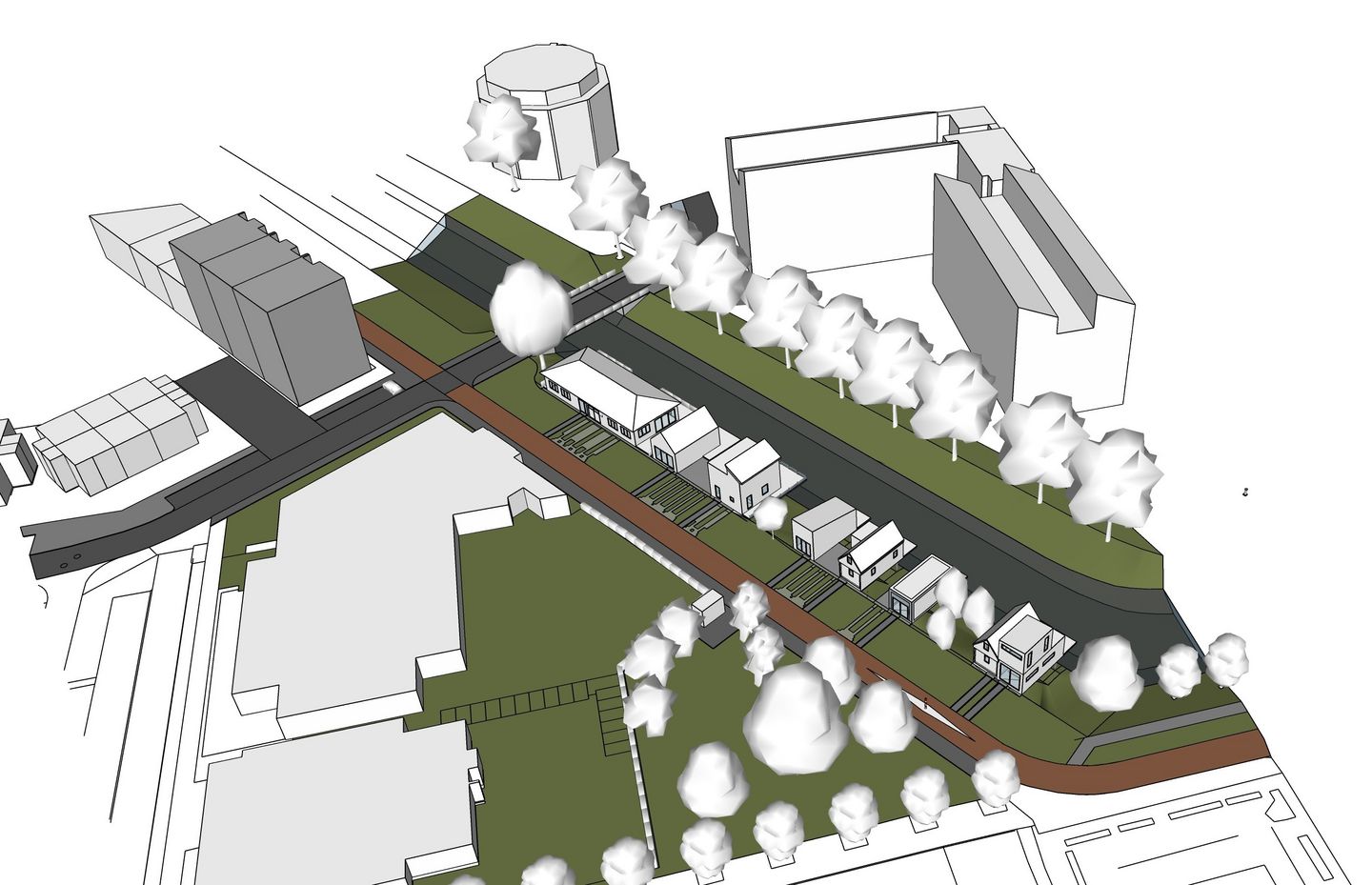 Getekende afbeelding - Bouwen door de Buurt